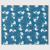ゴールデンドルドッグベビーシャワーボーイブルー ラッピングペーパー (フラット)