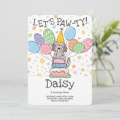 ゴールデンドルドッグ誕生日パーティーの招待 招待状 (スタンド正面)