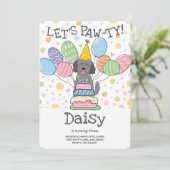 ゴールデンドルドッグ誕生日パーティーの招待 招待状 (スタンド正面)