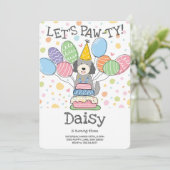 ゴールデンドルドッグ誕生日パーティーの招待 招待状 (スタンド正面)