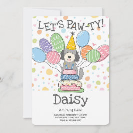 ゴールデンドルドッグ誕生日パーティーの招待 招待状