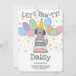 ゴールデンドルドッグ誕生日パーティーの招待 招待状