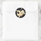 ゴールデンドルフィクラシックンラウンドステッカー ラウンドシール (バッグ)