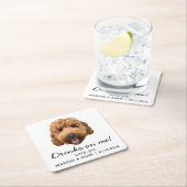 ゴールデンドルラブラドードル結婚ズ紙コースター スクエアペーパーコースター (インサイチュ)