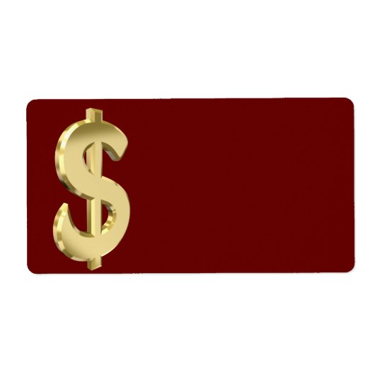 ゴールデンドル記号 ラベル (正面)