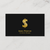 ゴールデンドル記号 |黒 名刺 (正面)