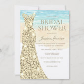 ゴールデンドレスビーチイブライダルシャワー 招待状 (正面)