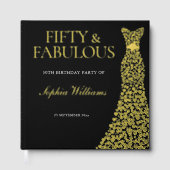 ゴールデンドレスフィフティ&ファブラス50th誕生日パーティー ゲストブック (正面)