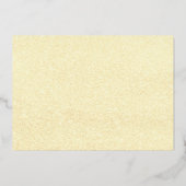 ゴールデンドレスフォイルシルエットブライダルシャワー金ゴールド 箔招待状 (裏面)