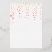 ゴールデンドレスブライダルシャワーフォイル招待状 箔招待状 (裏面)