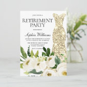 ゴールデンドレスホワイトフラワーズリタイアメントパーティー 招待状 (スタンド正面)