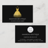 ゴールデンドレスロゴファッションブティックイベントプランナー 名刺 (正面/裏面)