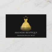 ゴールデンドレスロゴファッションブティックイベントプランナー 名刺 (正面)
