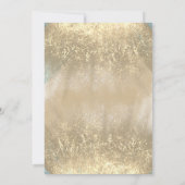 ゴールデンドレス金ゴールドスウィート16バースデーパーティー 招待状 (裏面)