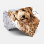 ゴールデンドーおもしろいルウーフクリスマスドッグ愛好家 ネクタイ (ロール)