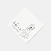 ゴールデンドーカスタムルナプキンドッグベビーシャワー スタンダードカクテルナプキン (角)