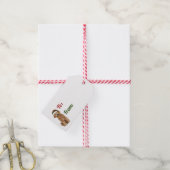 ゴールデンドードルのクリスマスプレゼントラベル ギフトタグ (より糸付き)