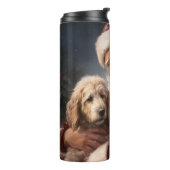 ゴールデンドードルウィズサンタクロースフェスティバルクリスマス タンブラー (回転左)