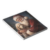 ゴールデンドードルウィズサンタクロースフェスティバルクリスマス ノートパッド (アングル)