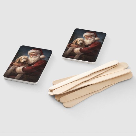 ゴールデンドードルウィズサンタクロースフェスティバルクリスマス ハンドファン (組立なし)