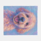 ゴールデンドードルウォームフリースブランケット フリースブランケット (正面(横))