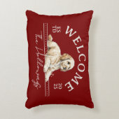 ゴールデンドードルカスタムーの家族の名歓迎 アクセントクッション (正面(垂直))
