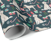 ゴールデンドードルクリスマスラッピング紙 ラッピングペーパー (ロールコーナー)