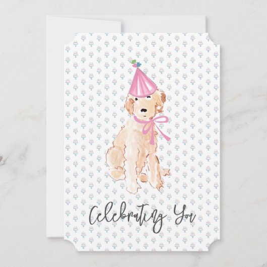 ゴールデンドードルドッグお誕生日ケーキハット祝ズ (正面)