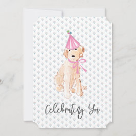 ゴールデンドードルドッグお誕生日ケーキハット祝ズ