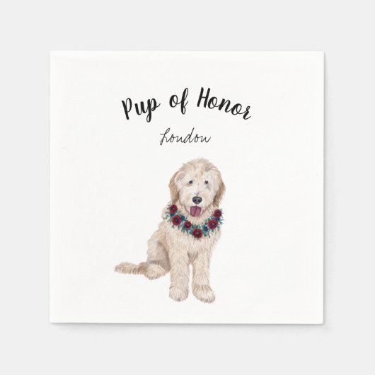 ゴールデンドードルドッグカクテルナプキンズ スタンダードカクテルナプキン (正面)