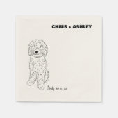 ゴールデンドードルドッグカクテルナプキン結婚for スタンダードカクテルナプキン (正面)