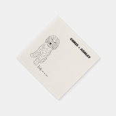 ゴールデンドードルドッグカクテルナプキン結婚for スタンダードカクテルナプキン (角)