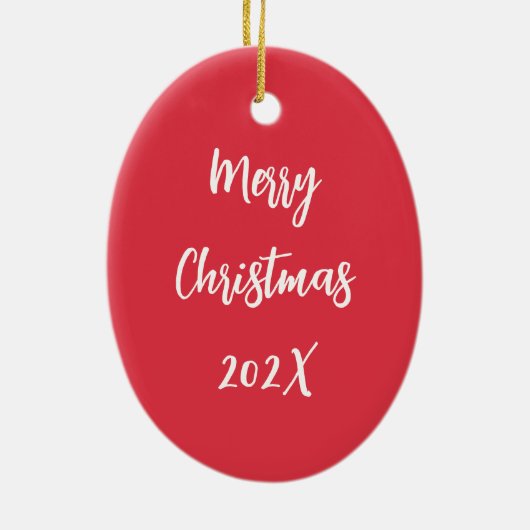 ゴールデンドードルドッグクリスマス セラミックオーナメント (裏面)