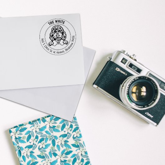 ゴールデンドードルドッグ差出人住所ファミリー ラバースタンプ