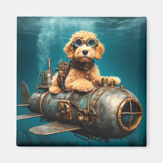 ゴールデンドードルパピーマグネット マグネット (正面)