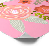 ゴールデンドードルフローラドッグアート ポスター (角)