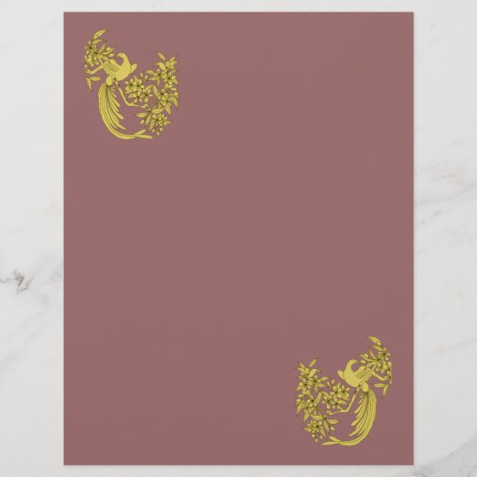 ゴールデンドーブフラワーズプラムスクラップブック紙 (正面)