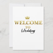 ゴールデンドーム&リングや輪 – エレガントウェディング招待状 招待状 (裏面)