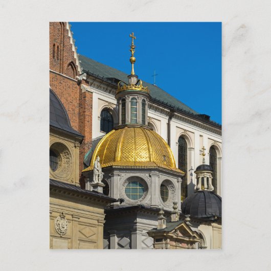 ゴールデンドームWawel Castle Krakowはがき ポストカード (正面)