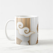 ゴールデンドールゴールデン背景フォトコラージュ コーヒーマグカップ (左)