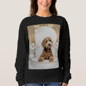 ゴールデンドールゴールデン背景フォトコラージュ スウェットシャツ (正面)