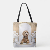 ゴールデンドールゴールデン背景フォトコラージュ トートバッグ (裏面)