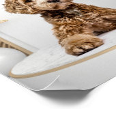 ゴールデンドールゴールデン背景フォトコラージュ ポスター (角)