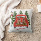 ゴールデンドールレッドヴィンテージトラックファミリー名 クッション (ブランケット)