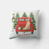 ゴールデンドールレッドヴィンテージトラックファミリー名 クッション (裏面)