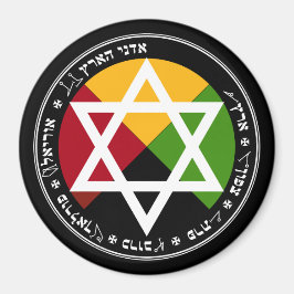 ゴールデンドーンアース星形五角形オンブラック マグネット