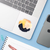 ゴールデンドーンオーバーフォレストシルエット シール (ノートパソコンとiPhone)