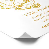 ゴールデンドー結婚ル犬の特徴的なドリンクの看板 ポスター (角)