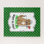 ゴールデンドー遊ルドッグズゴルフ(赤いwhmk2)かわいいおもしろい ジグソーパズル (横)