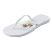 ゴールデンドー遊ルドッグズゴルフ（赤いwhmk2）かわいいおもしろい ビーチサンダル (アングル)